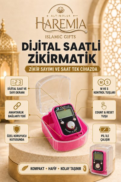 Altınoluk Haremia Digital Clock Zikirmatik |   Multifunctional Smart Prayer B...