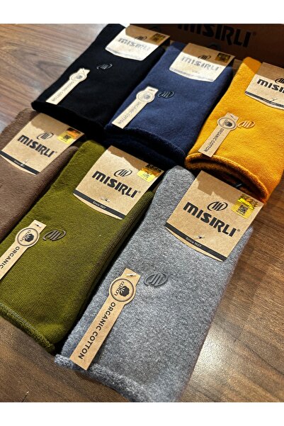 Mısırlı Women's Organic Cotton Seamless Comfortable Winter Towel Socks 6-Pack