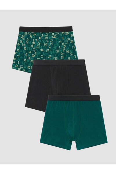 LC Waikiki Vizyon New Season Mixed Cotton Flexible Men's Boxer 3-Pack