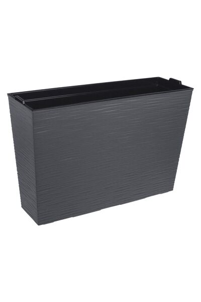 OEM Jardiniera din Plastic Antracit cu Recipient Intern 55x18x36cm - 28.5L