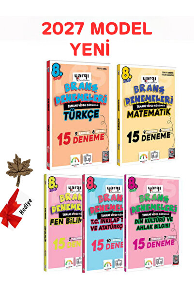 Yargı Yayınları Yargı Ders Arkadaşım 8.Sınıf Tamamı Video Çözümlü 15 Branş De...
