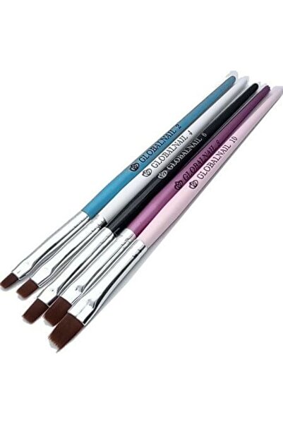 OEM Πινέλα Νυχιών Για Gel - Acrygel Σετ 5 Τεμαχίων - Globalnail Brushes