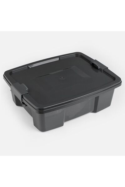 OEM Grey Plastic Storage Box with Lid 3.5L
