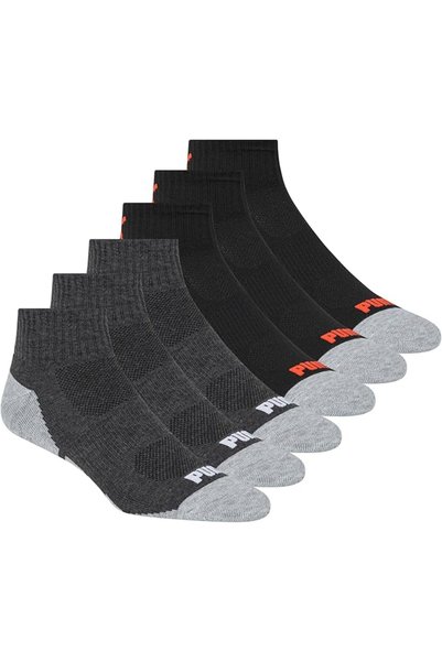 PUMA AVIS PUMA mens 6 Pack Quarter Crew Socks Men's Socks (pack of 6)