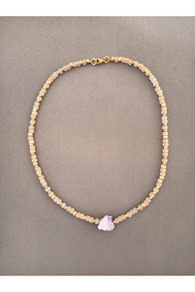 Generic Brand Aura protection - colier choker din margele Toho cu o piatră br...