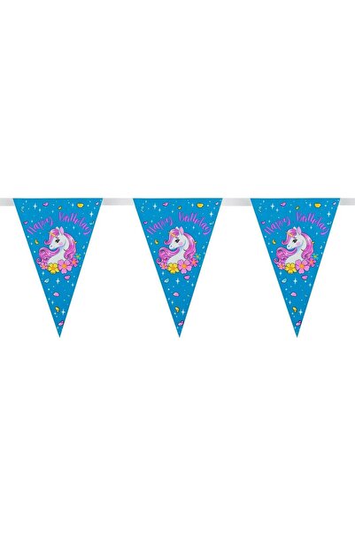 OEM Stegulete de Petrecere Bleu Unicorn 3.66m - 10buc