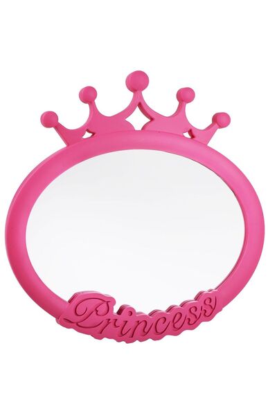 OEM Wall Mirror with Pink Plastic Frame 25x25cm