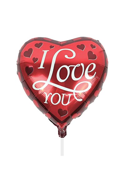 OEM Balon de Petrecere Inima din Folie Rosie cu Mesaj de Sf. Valentin 35x35cm