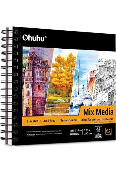 GENERAL دفتر رسم ميكس ميديا، اوراق رسم ثقيلة 120 باوند/200 جي اس ام، 62 ورقة ...