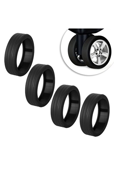 OEM Black Covers for Suitcase Wheels - 4pcs