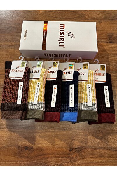 Mısırlı Premium Organic Cotton Seamless Comfortable Casual Women's Socks 6-Pack