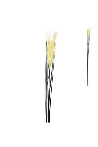 OEM Crenguta Decorativa cu Iarba Artificiala Alba 75cm