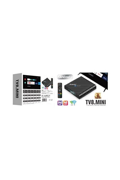 OEM Andowl TV8.Mini Box8K GPU 4GB RAM και 64GB Αποθηκευτικό Χώρο με Λειτουργι...