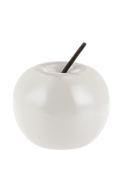 OEM Decorative Apple Ceramic Pearl White Ø8.5x7cm