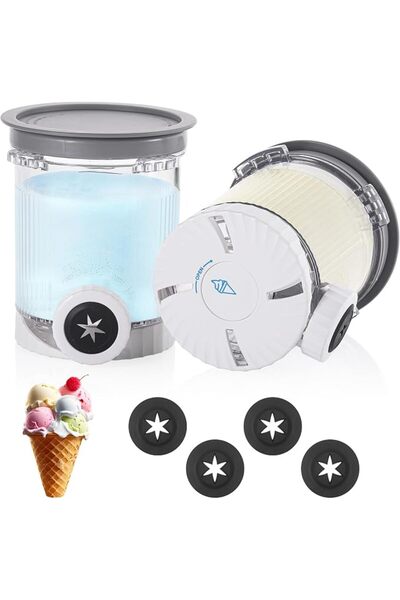 Hejo 4 Pack Ice Cream Pints and Lids Compatible for Ninja NC701UK NC700UK NC7...