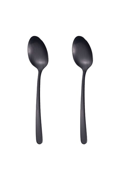 OEM Small Black Stainless Steel Spoons "Black" 15.5cm - 2pcs