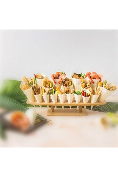 OEM Suport din Lemn pentru 12 Conuri de Aperitive 29x9x6cm