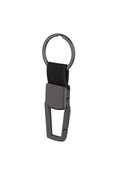 OEM Breloc din Piele Artificiala PU cu Inel Gri 9cm
