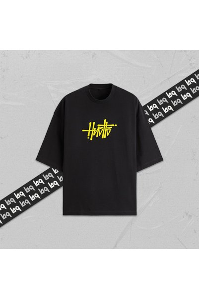 collection of bq Hustle Unisex Printed Oversize T-Shirt 100% Cotton Women's M...