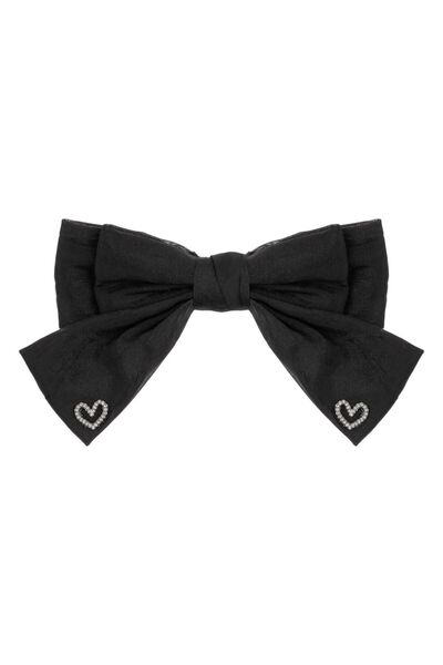 OEM Clama Par Fundita Neagra Inimi Strass 19cm