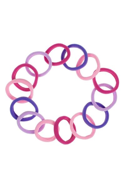OEM Elastice Par Frotte Roz Lila Mov Fucsia pentru Copii - 14buc