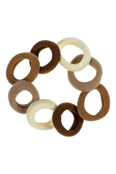 OEM Elastice Par Frotte Groase Maro Bej Ecru pentru Femei - 8buc