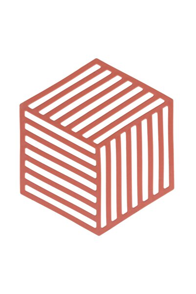 OEM Θήκη πιάτων 3D σε σχήμα κύβου, σομόν 16x14εκ.