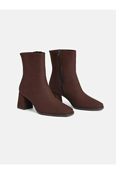 LC Waikiki Özmarka New Season Brown Zippered Heeled Women's Boots