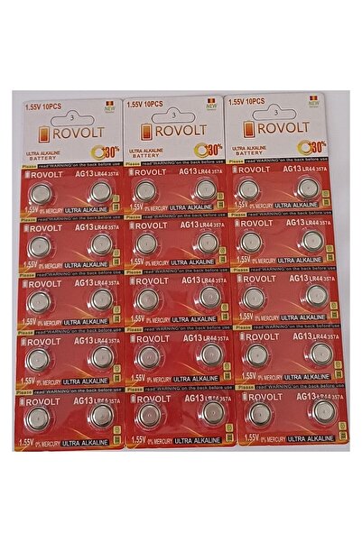 Rovolt Set de 30 de baterii alcaline AG13, 1.55V