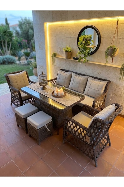 LUNA Rattan Bahçe Ve Balkon Takımı