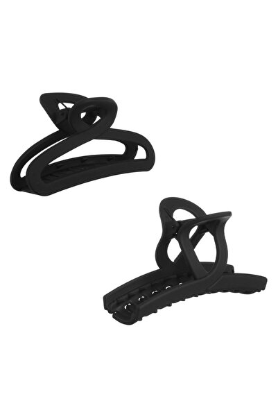 OEM Matte Black Hair Clips Set for Women 11cm - 2pcs