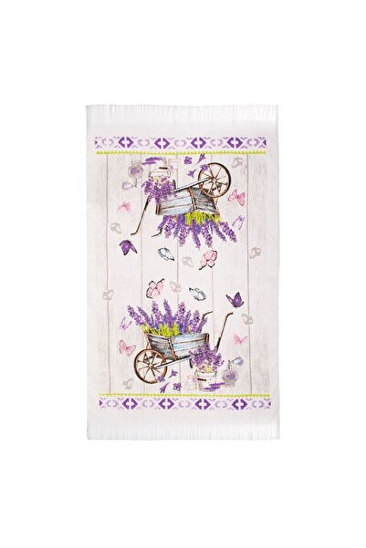 OEM Prosop de Bucatarie din Bumbac Alb cu Model Lavanda 60x35cm