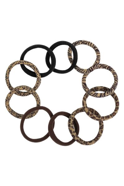OEM Elastice de Par Frotte Maro Negre cu Model Leopard Zebra pentru Femei - 1...