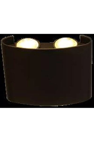 Generic Brand كشاف جداري خارجي أسود LED 4 واط إضاءة صفراء عدستان HU9458/4/ABS+BK+WW