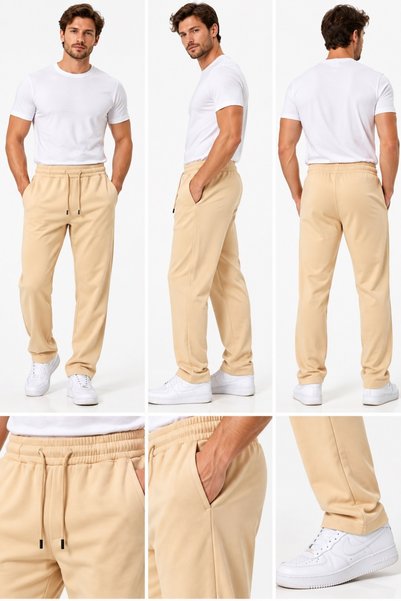 Machi Muške jogger pantalone, elastični struk, vezivanje, likra, regularni kr...