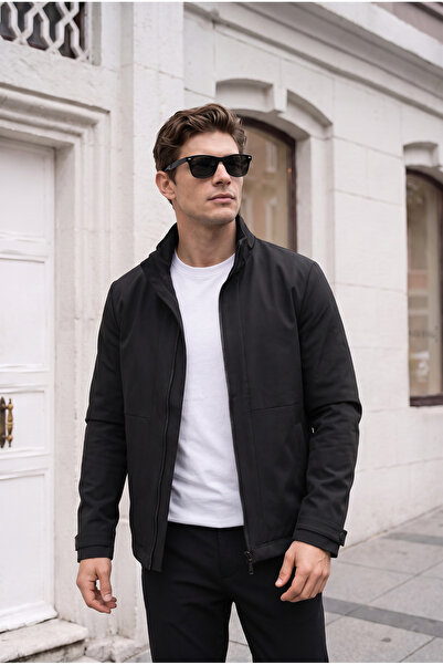 BASEL.CO High Collar Water Repellent Technical Fabric Lined Lightweight Jacket