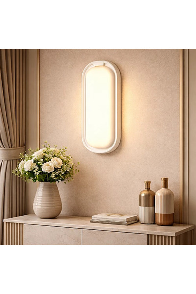 Generic Brand Outdoor Wall Light Oval White Led 20W Yellow Light Hu2130/20W/W...