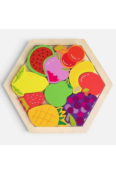 OEM Wooden Puzzle with Fruits 17x17cm