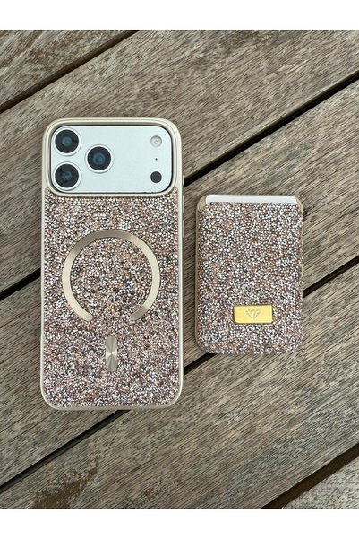 madamcase حافظة M-SAFE متوافقة مع هاتف Apple iPhone 18 Pro باللون الذهبي الما...