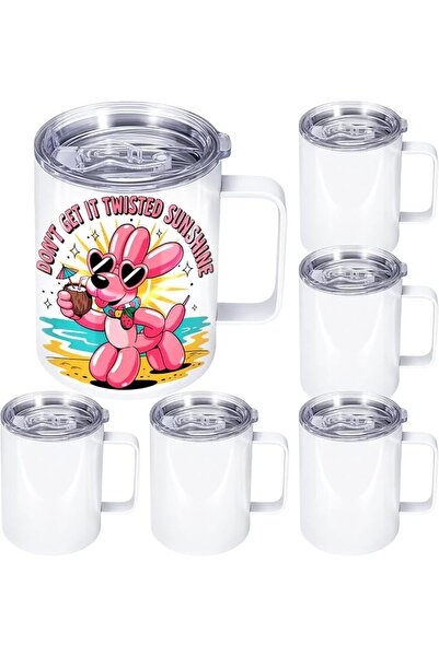 GENERAL 6 Pack 12 oz Sublimation Tumblers coffee mugs