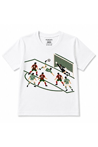 Rabona Fashion Football Bicycle Kick & Goal Graphic Kids T-Shirt