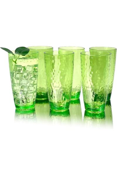 GENERAL مجموعة من 6 أكواب أكريليك كبيرة سعة 26 أونصة، أكواب بلاستيكية للشرب، ...