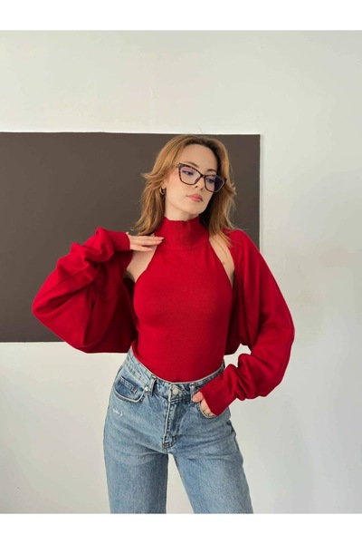 Bessia Butik Halter Yaka İkili Hırka Takım