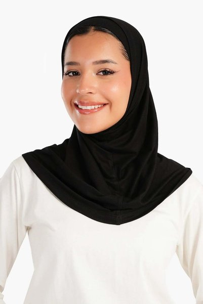 CARINA Karina Two Piece Set Elastic Viscose Blend Inner Hijab - One Size - Black