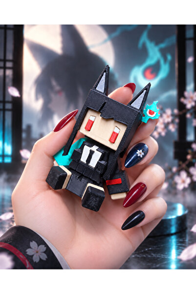 VRDCHLOE Hoshimi Miyabi Zenless Zone Zero Mini Anime Figür Pixel ART 3D Baskı...