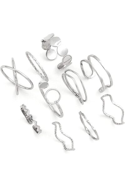 Shining Diva Fashion أحدث خواتم أصابع معدنية أنيقة على طراز بوهو للنساء والفت...
