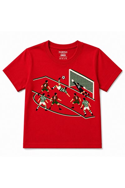 Rabona Fashion Football Bicycle Kick & Goal Graphic Kids T-Shirt