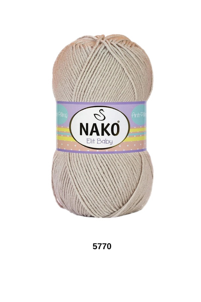 hobi dünyası evim 1 брой Прежда за ръчно плетене Nako Elit Baby, 100 грама, 2...