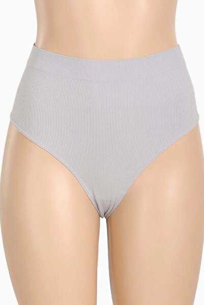 CARINA Carina High Waist Brief Panties - Medium Gray