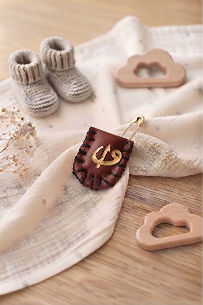 Sahi Aksesuar Elif Vav Decorated Black Leather Handmade Baby Cevşen - Tybezyi...